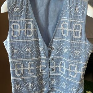 Jane Ashley Sky Blue Tank Top size small